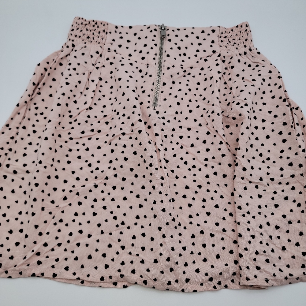 Divided Pink & Black Hearts Skirt Size 4